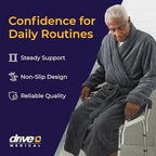Drive Medical Shower Chair with Back & Padded Arms - Adjustable Height Bath Seat for Safety & Comfort - Lightweight Aluminum Construction- 350 Lb Capacity - White