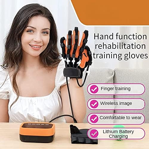 Hemiplegia Finger Rehabilitation Trainer Robot Gloves, Gloves Hand Rehabilitation Device for Stroke Hemiplegia, Help Patient with Hand Dysfunction To Independently Carry Out Rehabilitation Training
