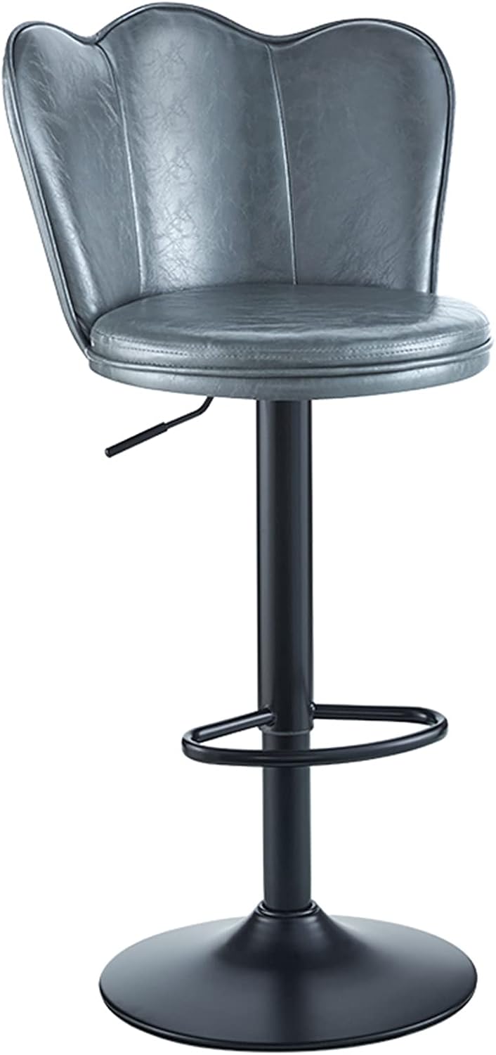 Bar Stool Bar Stool Swivel Stools Modern Rotating Dining Chair with Backrest Sponge Cushion Practical Pedal Barstool, Adjustable Handle 60-80cmr:Yellow Every Family