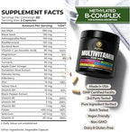 Alpha Tribe Multivitamin for Men with Sea Moss, Black Seed Oil, Ashwagandha, Turmeric Bladderwrack, Burdock,Vitamin C, Elderberry, Manuka, Yellow Dock | Daily Men's Vitamins and Minerals Supplement