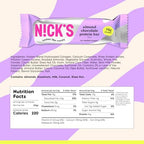 Nick's Protein Bars Variety Pack, Protein-Packed Snack, Low Calories, Low Carb Keto Friendly Snacks No Added Sugar, Salty Peanut, Chocolate Caramel and Almond Chocolate (12 Pack)