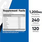 Nutricost EAA Capsules 1200mg, 240 Capsules - Essential Amino Acids, 120 Servings - Non-GMO, Gluten Free & Vegan