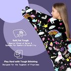 Cute Animals Sensory Body Socks for Kids with ADHD & Autism - Stretchy Full-Body Sock with Horse,Rainbow,Stars Designs - Stretchable Relaxation Gear (Medium)