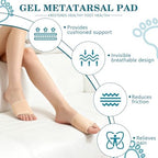 4PCS Metatarsal Pads for Men and Women, Ball of Foot Cushion with Gel Pad, Foot Pads for Ball Pain Relief, Morton's Neuroma, Metatarsalgia Support(Beige/L)