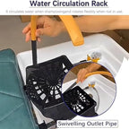 Head Spa Water Circulation Rack Equipment with Pillow Kit,Shampoo Bowl Waterfall Head Spa, Water Circulation Frame for Most Salon Massage Hair Shampoo Bed Accessories