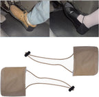 AUCELI 2 Pcs Driving Shoe Heel Covers, Unisex Wear Resistant Driver Heel Protector Pad, Durable Outside Sole Mat for Step Gas and Brake, Flat Shoe External Guard Cushion, Practical Gift (Khaki)