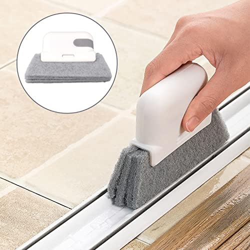 5PCS Window Groove Cleaning Brush, Sliding Door Track Cleaner Shutter Clean Brush Portable Handheld Window Track Cleaner for Home