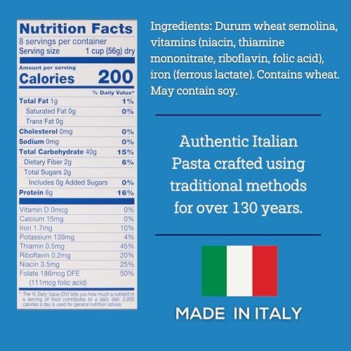 De Cecco Rigatoni No. 24 Pasta, 16 Oz, Authentic, Slow Dried, Made with Semolina and Durum Wheat, Versatile Pasta for Sauces & Recipes, Made in Italy