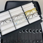 Glass-ES case, 180 Pairs of Glass-ES Storage Trolley case with 12 Trays, Removable Display Storage Box with Telescopic Trolley, Portable Collector