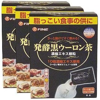 FINE JAPAN Fermented Black Oil Cut Oolong Tea 49.5 g (1.5g x 33 sachets) 3 pack set