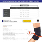 CHAMPION Elbow Support Neoprene Sleeve, Black, Medium