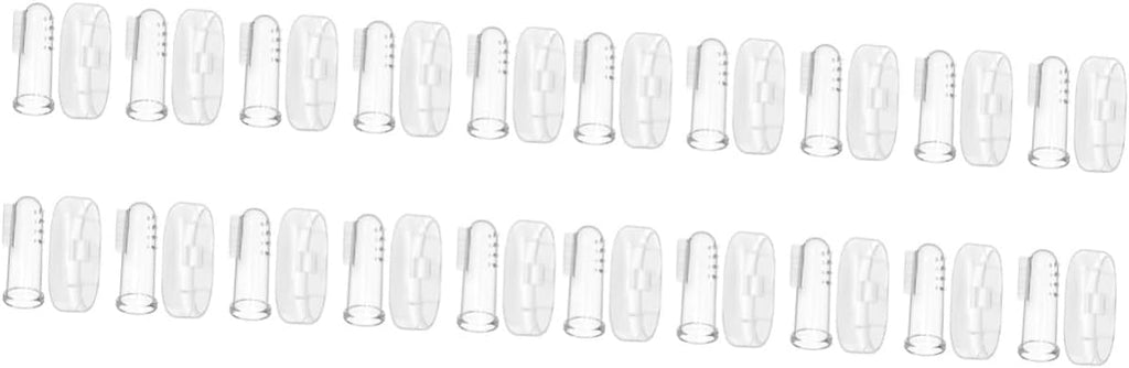 20sets Finger Toothbrushes Soft Silicone Boy Girl Teething Brushes with Storage Cases for Safe Oral Care and Gum Massage for Newborns and Toddlers