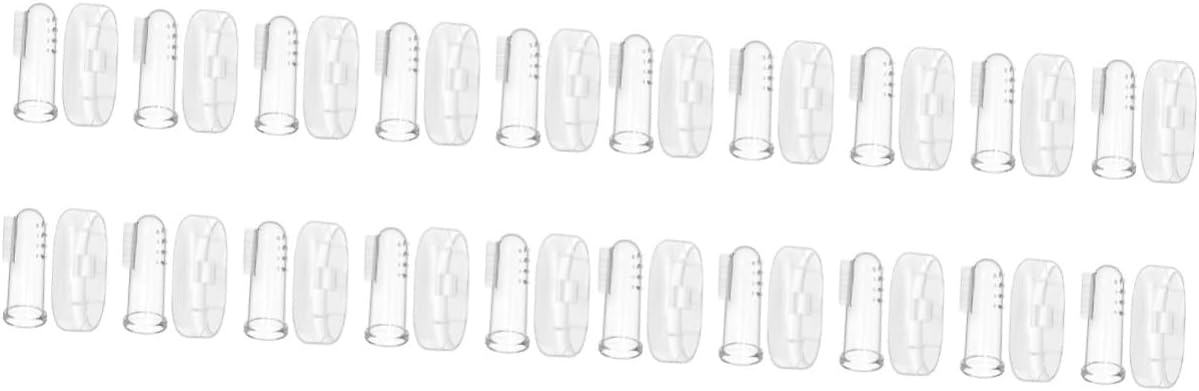 20sets Finger Toothbrushes Soft Silicone Boy Girl Teething Brushes with Storage Cases for Safe Oral Care and Gum Massage for Newborns and Toddlers
