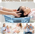 Hair Washing Basin for Bedridden -Shampoo Basin for Bedside,Hair Washing Tray for Sink at Home for The Elderl,Seniors,Bedridden and Disabled Patients,Portable Shampoo Bowl