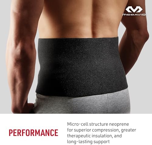 McDavid Sweat Band & Waist Trimmer Belt for Men, Back Support, Improves Posture During Workouts, Waist Trainer For Men