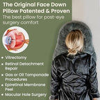 Face Down Pillow After Eye Surgery – 3-Vent Design for Easy Breathing – Vitrectomy & BBL Recovery Pillow for Sleeping Face Down – CertiPUR-US® Certified Shredded Memory Foam