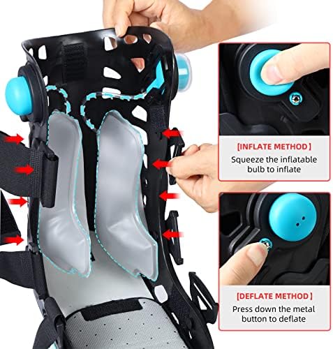 Inflatable Walker Boot Air Cam Walker Fracture Boot Short Walker Brace Walking Boot Orthopaedic Boot for Sprained Ankle, Foot Pain Recovery, Stress Fracture, Broken Foot, Achilles Tendonitis L4360 (Large)
