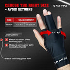 Grappz Middle Finger Brace Compression Gloves – Athletic Buddy Tape & Trigger Finger Splint Alternative – Finger Sleeve & Brace, Arthritis Pain Relief & Joint Stabilizer for All Sports – Unisex M
