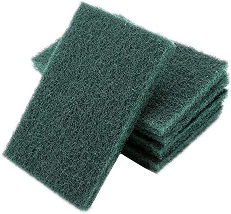 5pcs Industrial Abrasive Sponge Scourer Pads for Cleaning, Finishing & Surface Prep – Coarse Green Heavy-Duty Scrubbing Sponges for Metal, Wood, Painted Surfaces