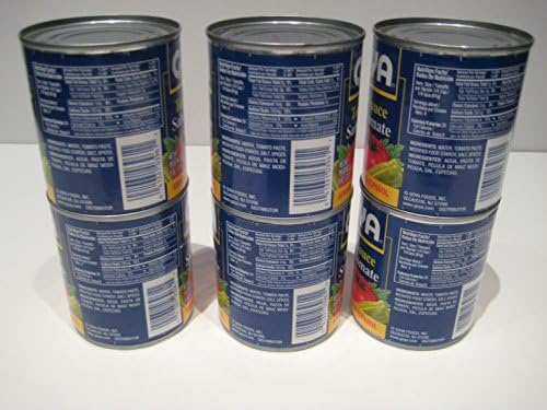 Goya Tomato Sauce "Salsa De Tomate" 8 Oz Cans, (Pack of 6) Bundle
