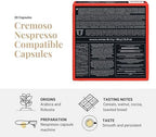 Caffe Vergnano 1882 Medium Roast Espresso Compatible Capsules, Single-Serve Arabica Robusta Espresso Coffee, Italian For Nespresso Machines, Intensity 6/10, Cremoso, 30 Ct