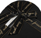 PRETYZOOM Heart Shaped Black Box with Bowknot Lid for Valentines Day Chocolate Candy Flower Packaging, Anniversary Present Box for Weddings and Birthdays