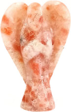 Jet International Fantastic Sunstone 2" Angel Healing Chakra Balancing Unique Rare Energy Love Divine Spiritual Psychic Arch Angel Christmas Gift India Gemstone Original Authentic Genuine Crystals