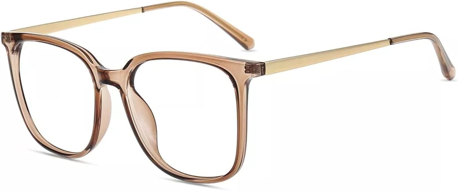 Firmoo Oversized Blue Light Blocking Glasses for Women/Men, Large Square Frame Computer Glasses for Screens
