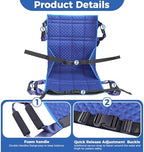 Heavy - Duty Wheelchair Transfer Pad - 260 LBS Capacity, 8 Sponge Handles, Oxford Fabric - Patient Lift Transfer Mat for Wheelchair to Bed/Car - Elderly & Disabled Assistance, With Instructions Manual