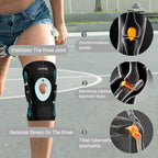 Knee Brace with Removable Dual Side Hinged Stabilizers & Patella Gel Pads, Meniscus Tear Knee Pain ACL MCL Injury Recovery Adjustable Knee Support for Men and Women (Medium (11.8"-17.3"))