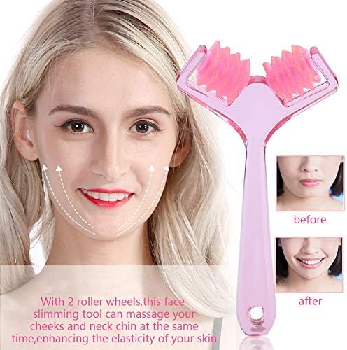 Semme Face Roller Massager,Slimming Remove Chin Neck Tightening Skin Face Fat Remover Manual Massage Tool,Beauty Tools Anti Aging Skin Care Face Up for Women