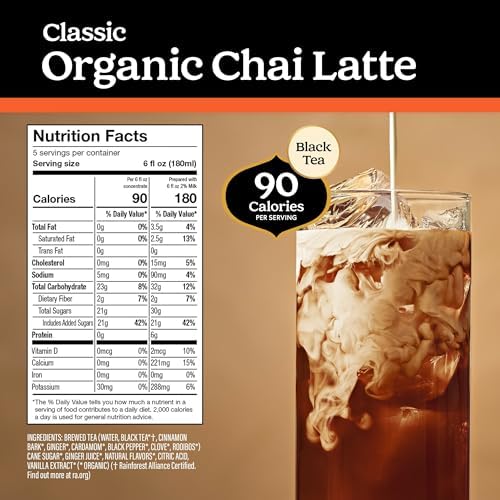 Yogi Barista Classic Organic Chai Latte, Vegan Friendly, Kosher, USDA Certified Organic, 32 Fluid Ounce (Pack of 6)