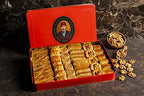 Hafiz Mustafa 1864 Istanbul Baklava Pastry Box - Baked Baklava Dessert Snacks Made from Fresh Phyllo Dough Sheets, Pistachio, Hazelnut, Walnut - Turkish Sweets Tray Gift Ideas for Birthday, Christmas