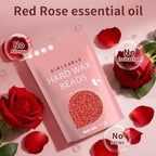 GIRLEARLE 1LB Hard Wax Beads for Hair Removal, Low Melt Hard Wax Beads with Red Rose Formula, Wax Beads for Brazilian Waxing & Sensitive Skin, Stripless Hard Wax for Bikini, Face & Body At-Home Waxing