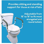 Carex Toilet Safety Frame - Toilet Safety Rails With Adjustable Width - Toilet Rails For Elderly, Handicap, Home Health Care Equipment After Surgery, Supports 300lbs