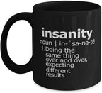 Teegarb Letter Blanket Coffee Mug Funny Insanity Definition Sarcasm