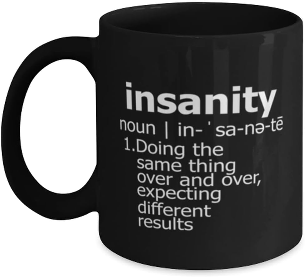 Teegarb Letter Blanket Coffee Mug Funny Insanity Definition Sarcasm