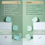 Silicone Retainer Case with Lanyard Slim Cute Retainer Holder Dental Thin Container Braces Case for Girl Women Kids Men Travel Partial Denture Night Mouth Guard Aligner Case(Light Green)