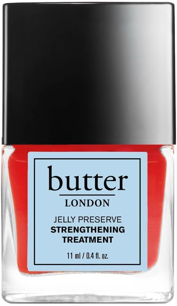 butter LONDON Nail Strengthener for Damaged Nails, Jelly Preserve - Pink Translucent Finish Nail Polish Strengthens, Nourishes & Rejuvenates Nail Beds & Roots - Nail Care Products