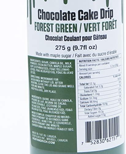 Roxy and Rich Chocolate Cake Drip 275 Grams, Forest Green