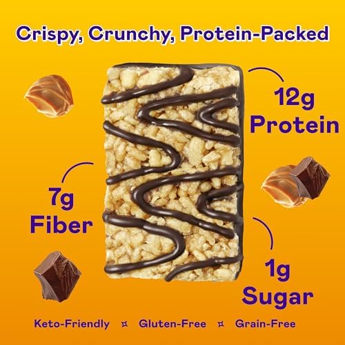 Magic Spoon Treats - 8 Gluten Free Protein Bars, Chocolate Peanut Butter - High Protein Gluten Free Snack - Sugar & Grain Free Protein Cereal Bar - Low Carb & Keto Friendly - Healthy Snacks