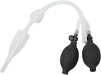Silicone Enema Douche Bulb Dual Side Openings Elastic Inflatable Double Bulb Flushing System for Health Care