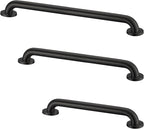 Stardrix Grab Bar Bundle for ADA Compliance, Matte Black Stainless Steel Grab Bar Set for Commercial and Residential Restrooms, 1.5" Diameter - 18", 36", 42" - Pack of 3