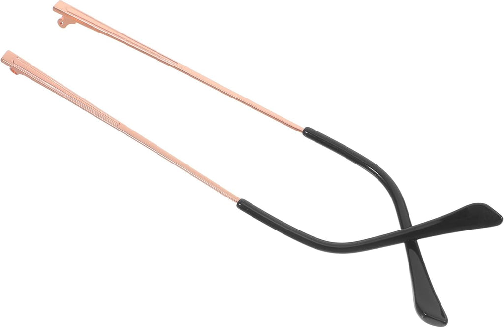 FOMIYES 1pair Metal Replacement Metal Eyeglass Arms Fit for Easy DIY Repair Sturdy Legs for Eyewear Double Tooth Design Rose Gold