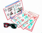 Red/Green Fixed Tranaglyph Vision Therapy Convergence Insufficiency Eye Training Device Stereo Training Cards Visual Correction