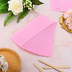 Maitys Waxing Strips, 100 Pieces Pink Non-Woven Removal Wax Strip Facial Body Wax Strip Sheet for Hair Removal and Cleaning (Legs, Bikini, Face)