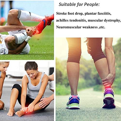 Soft AFO Drop Foot Brace for Unisex Adult Improve Walking Gait, Foot Orthosis Ankle Brace Support, Pain Relieve for Achilles Tendon, Comfort fit for Right, Left