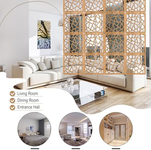 Ceiling Room Dividers Panel, Hanging Room Separation Waterproof Privacy Wall Partitions Screen for Office Indoor Entrance Compartment, Wood Plastic Portable Separador De Ambiente ( Size : 20 Pieces )
