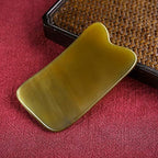 HEALLILY 2Pcs Ox Horn Massage Board Set Multi-Use Trigger Point Massage Tool for Neck Shoulder Facial Gua Sha Scraping Therapy