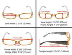 Eyekepper 5 Pairs Polka Dots Pattern Design Reading Glasses for Women Reading Inlcude Reader Sunglasses +2.00 Reading Eyeglasses
